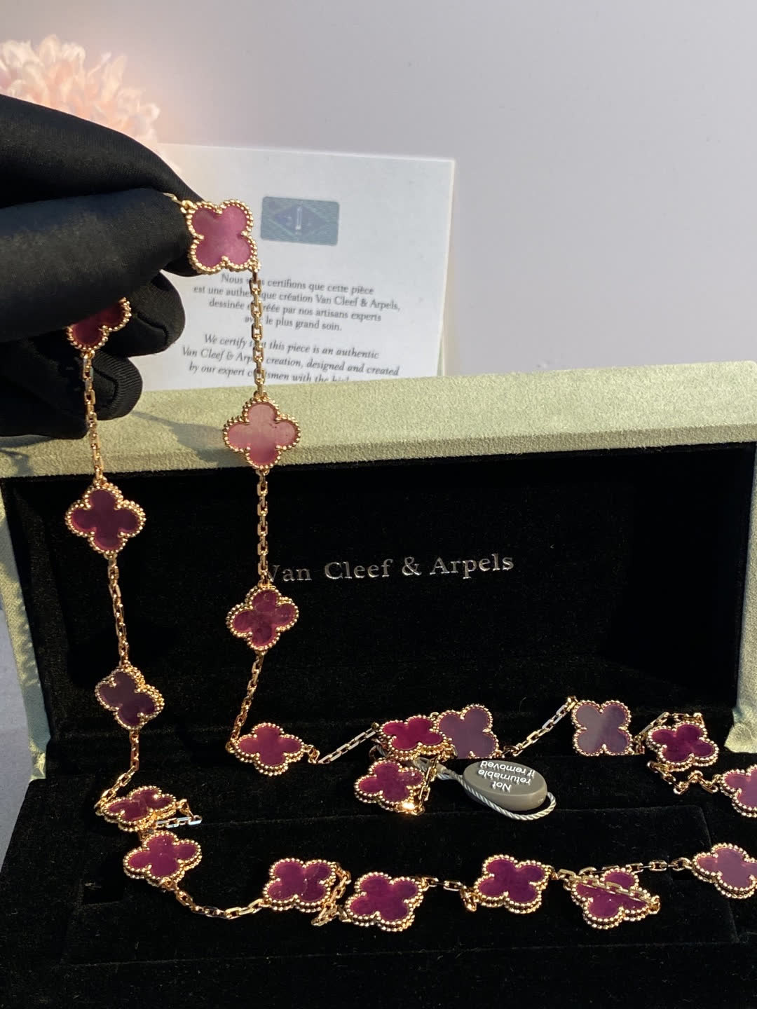 Van Cleef & Arpels Alhambra Pink Gold Necklace